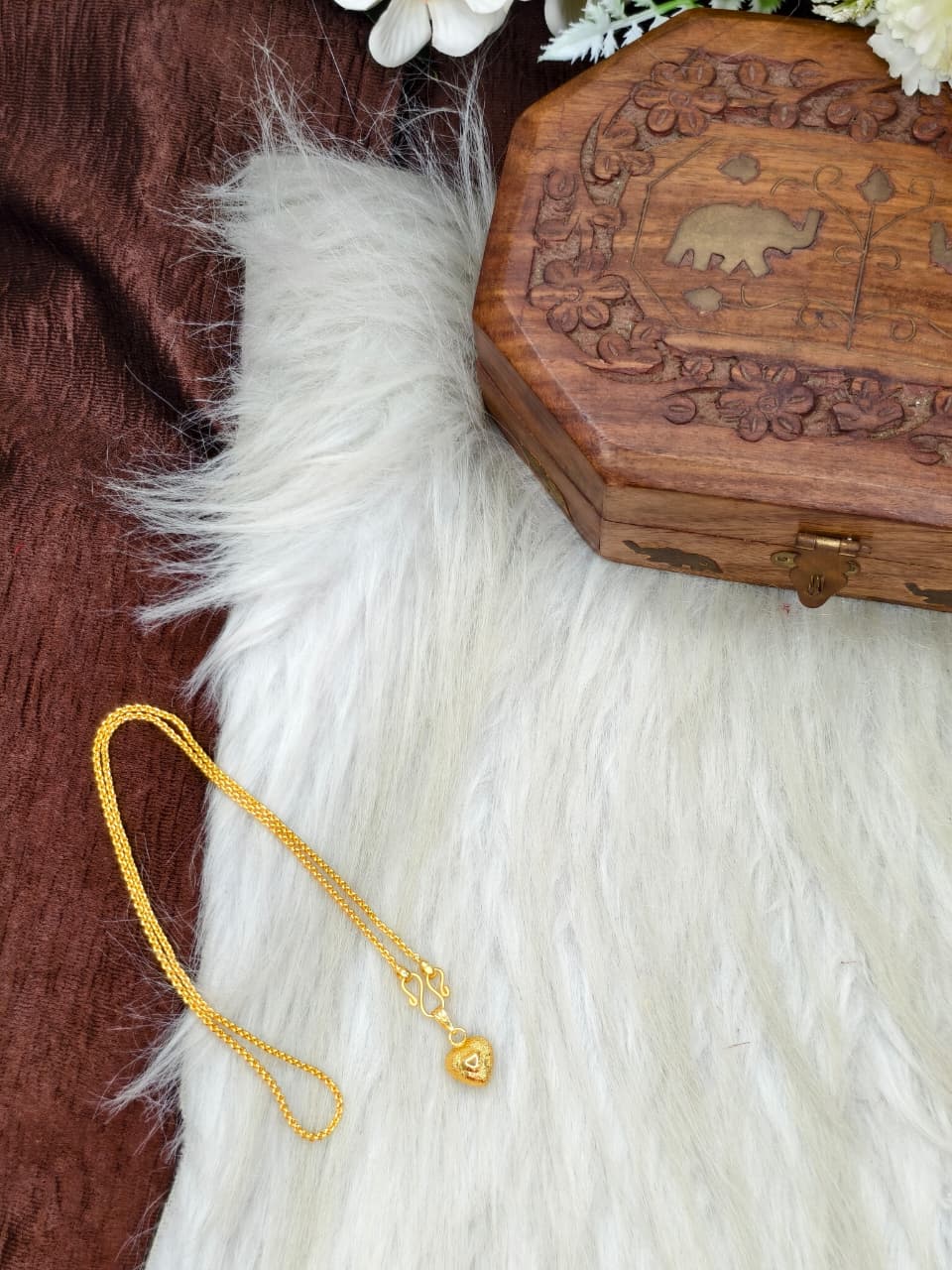 ✨ Elegant 1 Gram Gold-Plated Women’s Chain | 18 Inch Lightweight Necklace Model-15 ✨