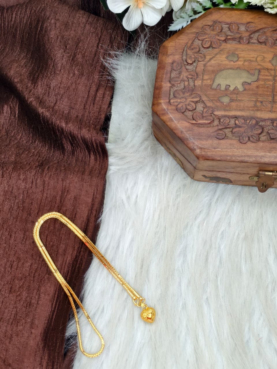 ✨ Elegant 1 Gram Gold-Plated Women’s Chain | 18 Inch Lightweight Necklace ✨