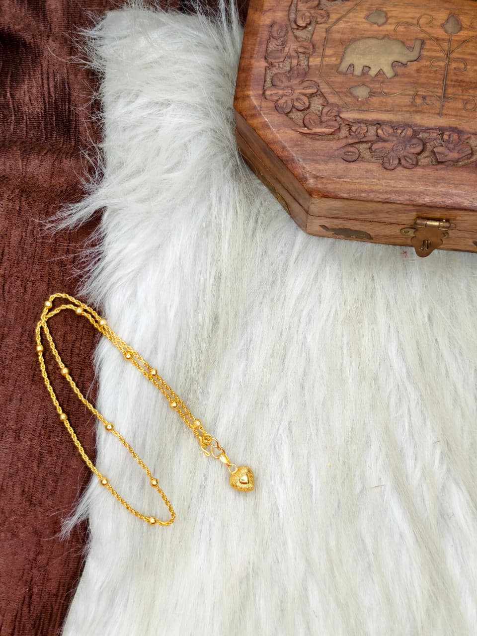 ✨ Elegant 1 Gram Gold-Plated Women’s Chain | 18 Inch Lightweight Necklace Model-19 ✨