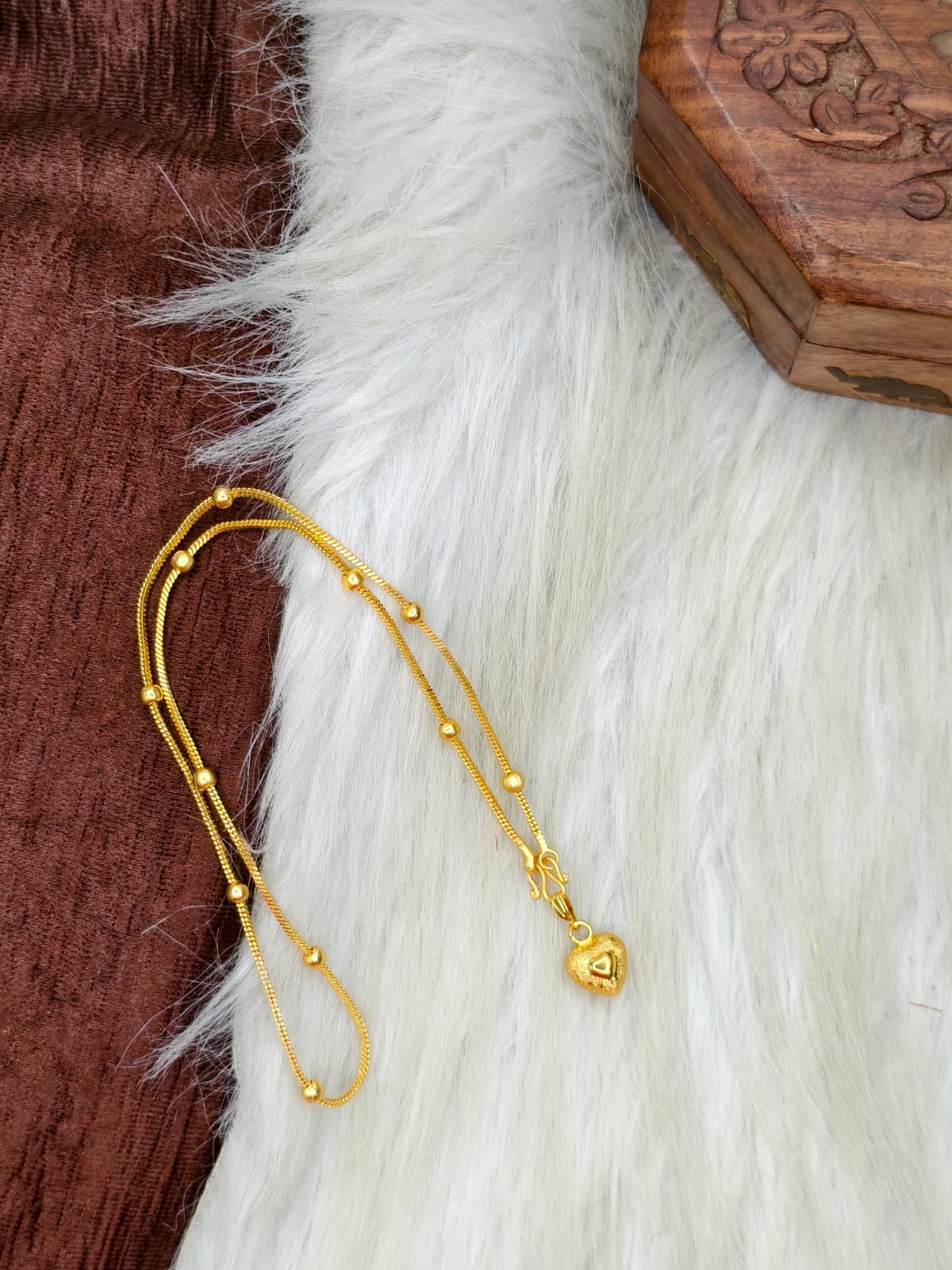 ✨ Elegant 1 Gram Gold-Plated Women’s Chain | 18 Inch Lightweight Necklace Model-18 ✨