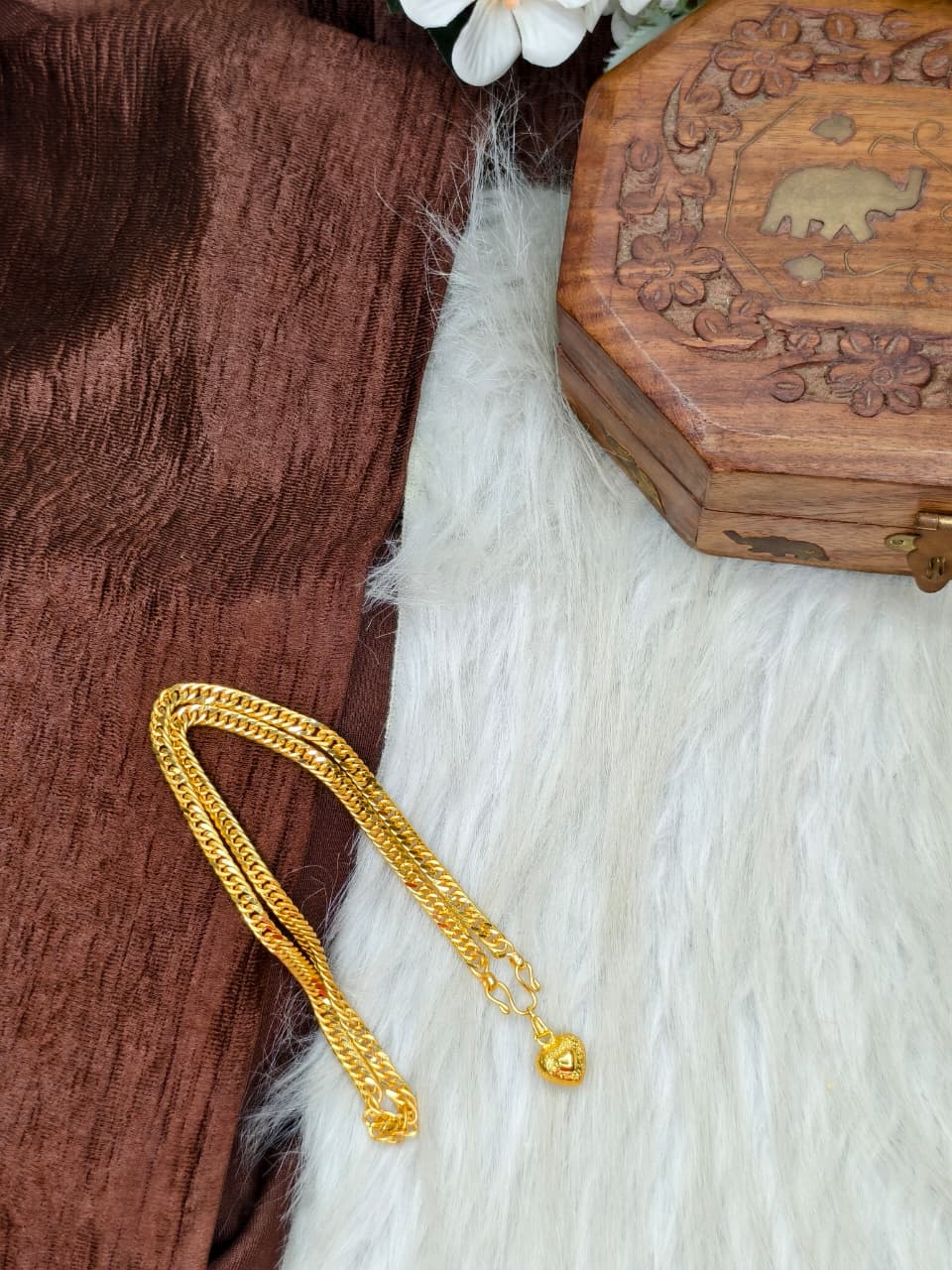 ✨ Elegant 1 Gram Gold-Plated Women’s Chain | 18 Inch Lightweight Necklace Model-9 ✨