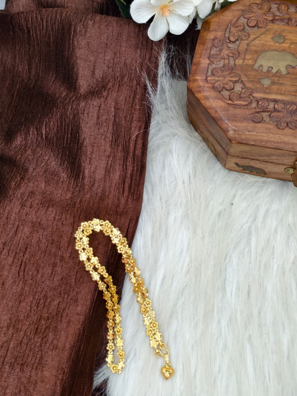 ✨ Elegant 1 Gram Gold-Plated Women’s Chain | 18 Inch Lightweight Necklace ✨