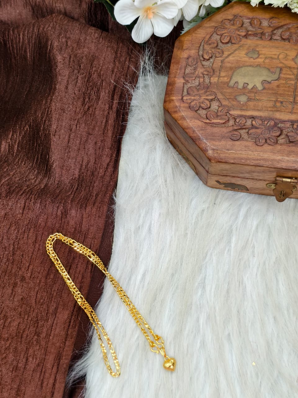 ✨ Elegant 1 Gram Gold-Plated Women’s Chain | 18 Inch Lightweight Necklace ✨