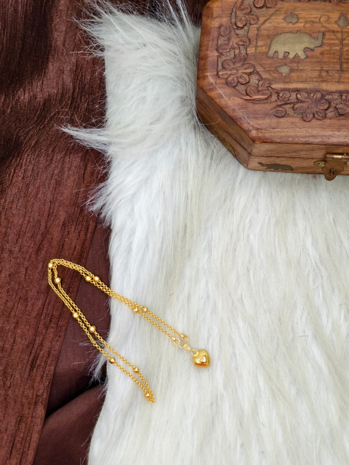 ✨ Elegant 1 Gram Gold-Plated Women’s Chain | 18 Inch Lightweight Necklace Model-20 ✨