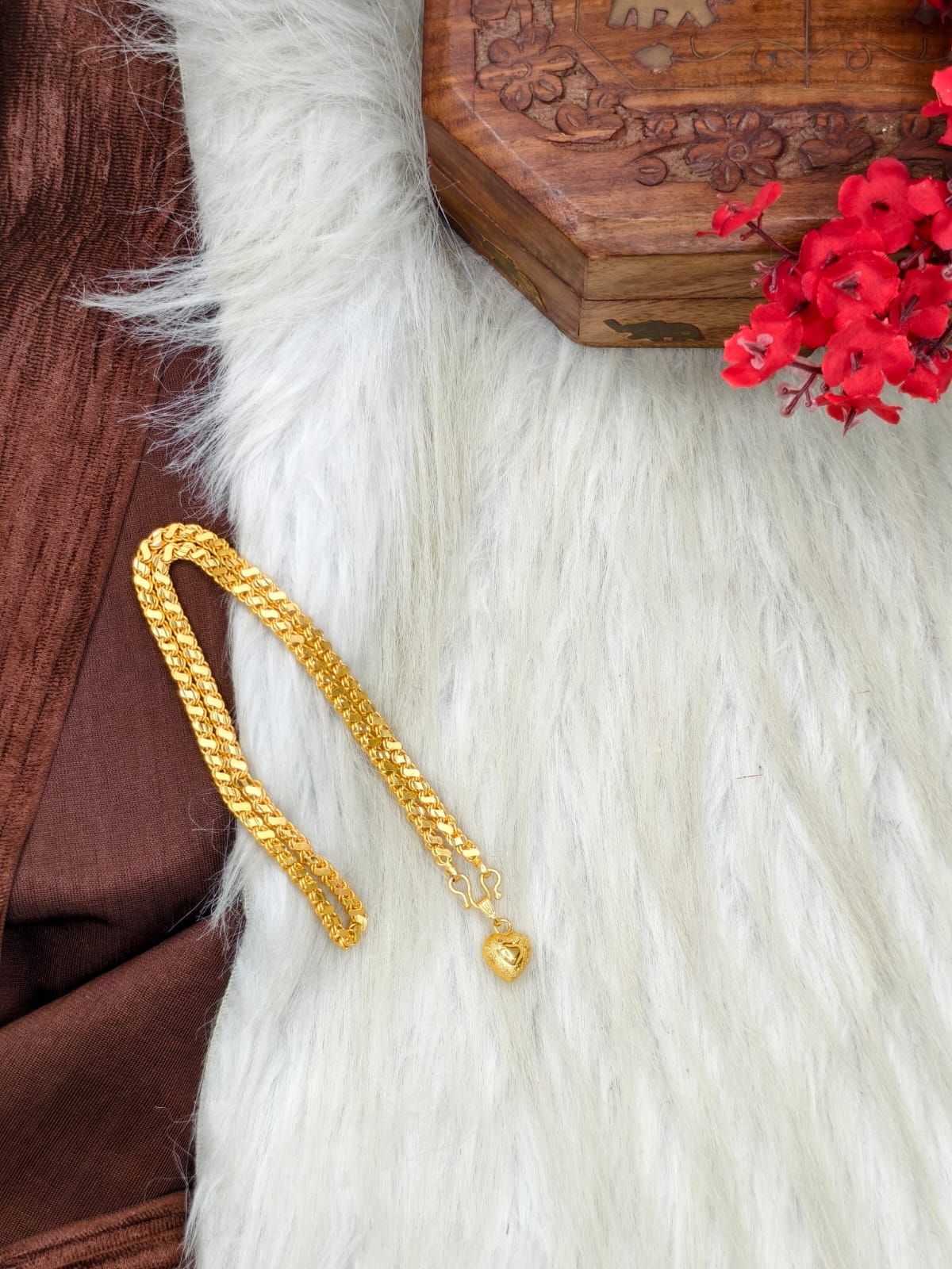 ✨ Elegant 1 Gram Gold-Plated Women’s Chain | 18 Inch Lightweight Necklace Model-23 ✨