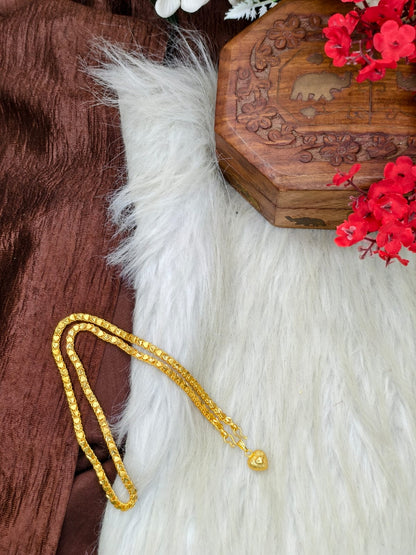 ✨ Elegant 1 Gram Gold-Plated Women’s Chain | 18 Inch Lightweight Necklace Model-24 ✨