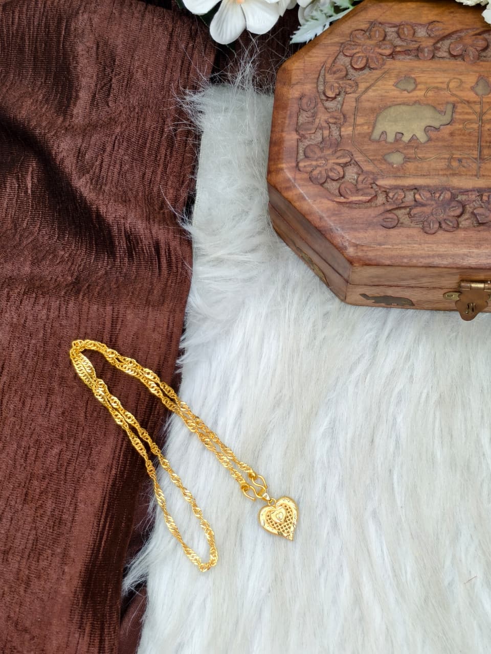 ✨ Elegant 1 Gram Gold-Plated Women’s Chain | 18 Inch Lightweight Necklace Model-14 ✨