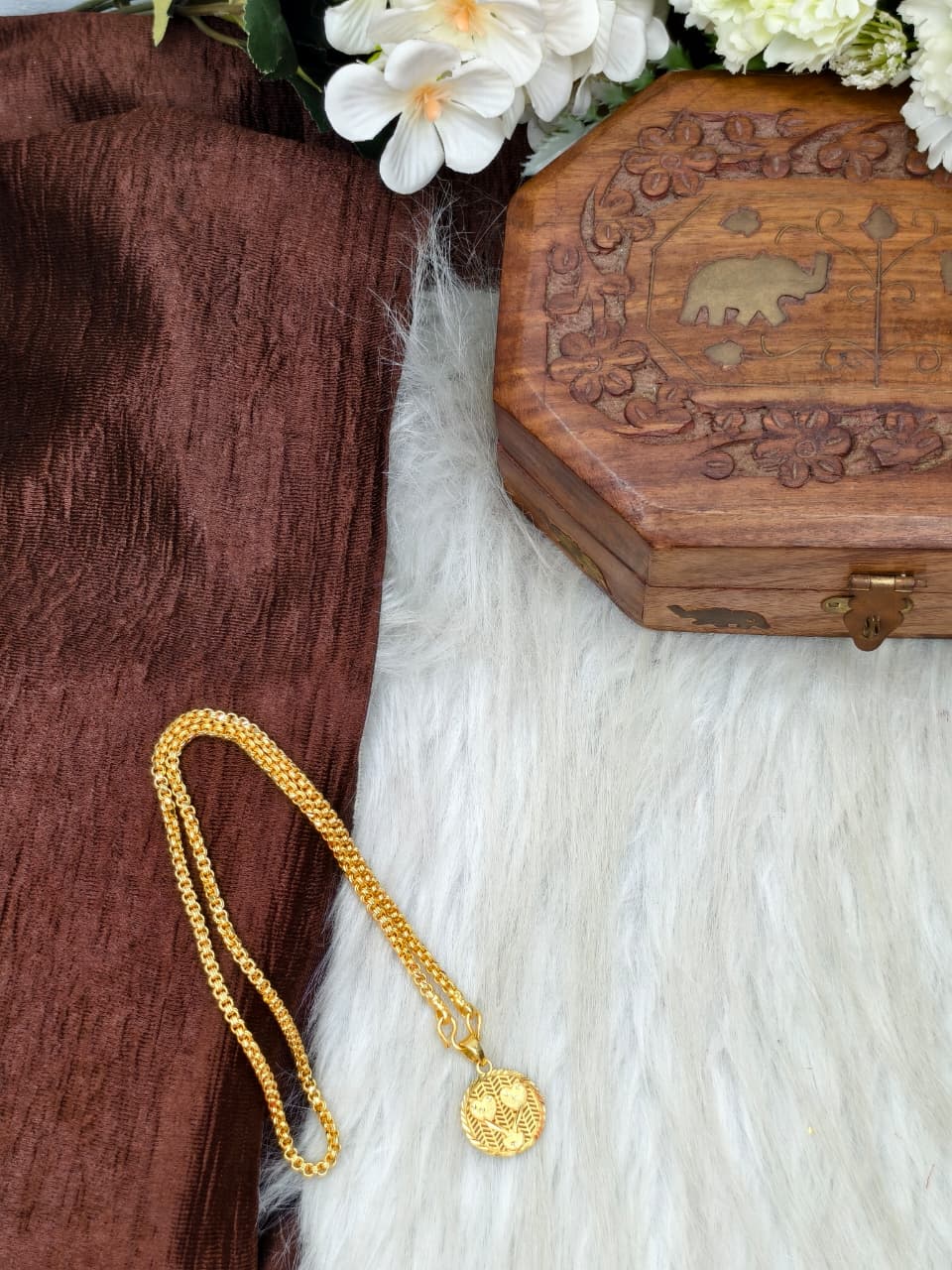 ✨ Elegant 1 Gram Gold-Plated Women’s Chain | 18 Inch Lightweight Necklace ✨