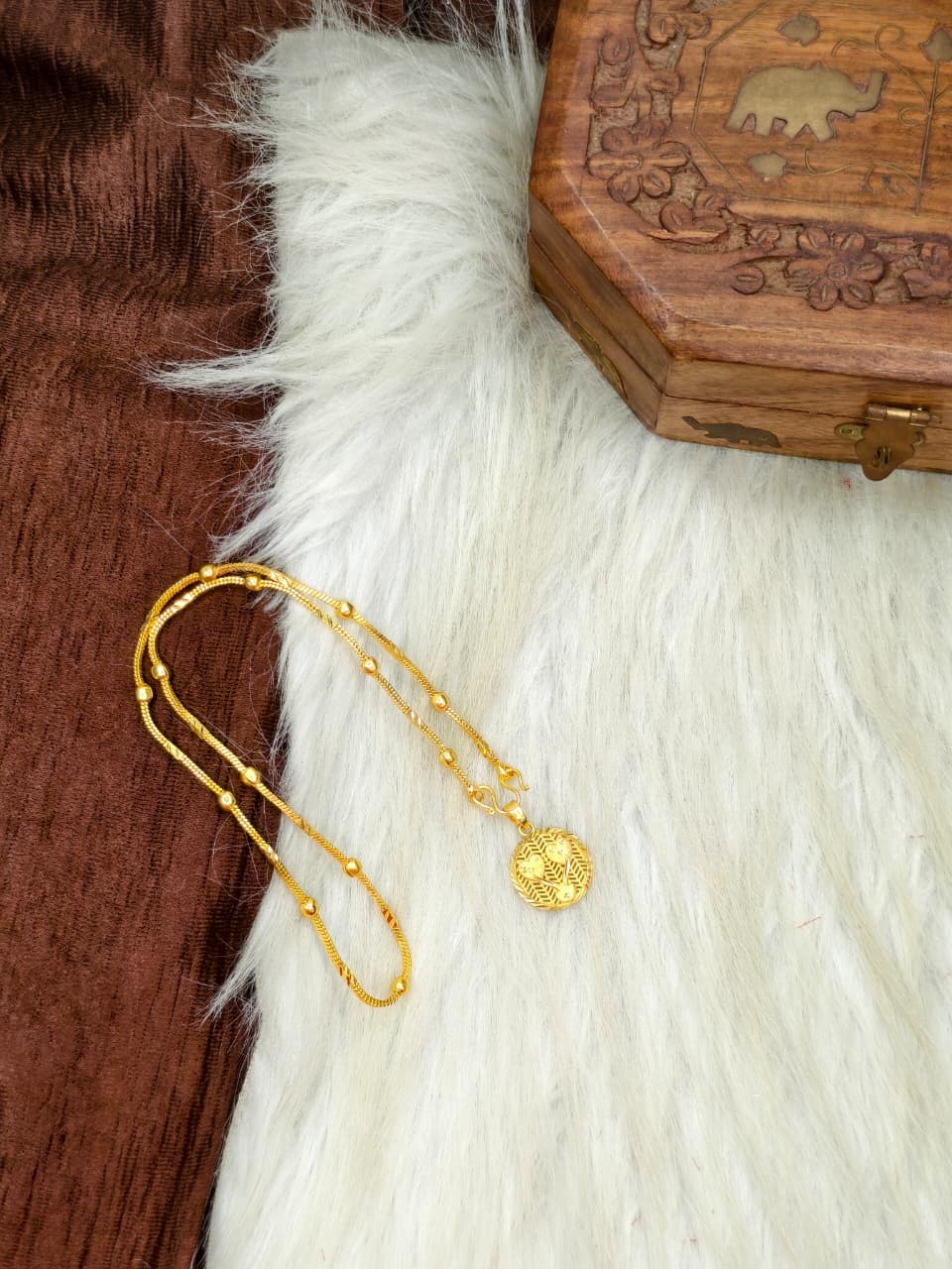 ✨ Elegant 1 Gram Gold-Plated Women’s Chain | 18 Inch Lightweight Necklace Model-17 ✨