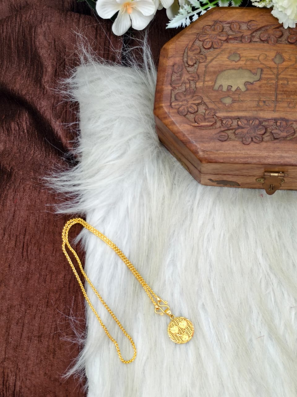 ✨ Elegant 1 Gram Gold-Plated Women’s Chain | 18 Inch Lightweight Necklace Model-15 ✨
