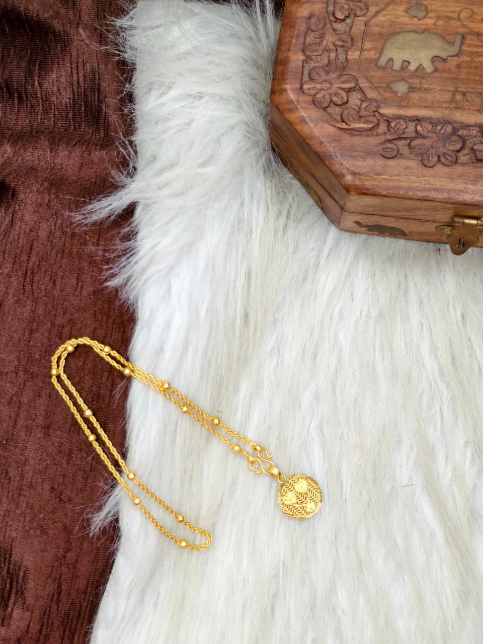 ✨ Elegant 1 Gram Gold-Plated Women’s Chain | 18 Inch Lightweight Necklace Model-19 ✨