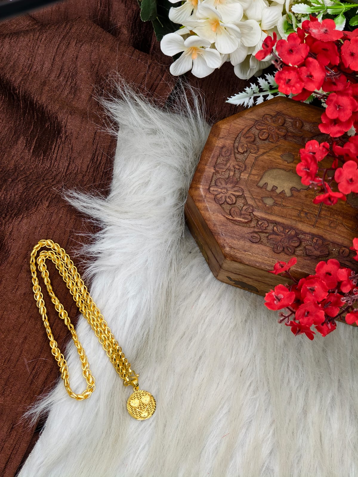 ✨ Elegant 1 Gram Gold-Plated Women’s Chain | 18 Inch Lightweight Necklace Model-25 ✨