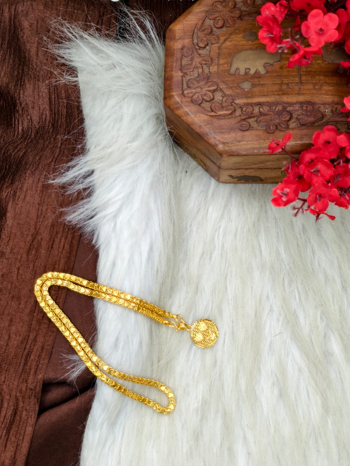 ✨ Elegant 1 Gram Gold-Plated Women’s Chain | 18 Inch Lightweight Necklace Model-24 ✨