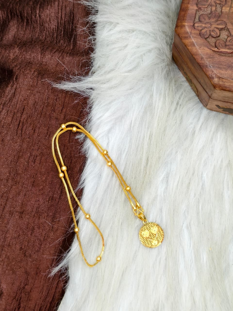 ✨ Elegant 1 Gram Gold-Plated Women’s Chain | 18 Inch Lightweight Necklace Model-18 ✨