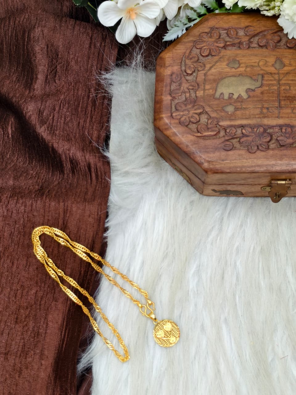 ✨ Elegant 1 Gram Gold-Plated Women’s Chain | 18 Inch Lightweight Necklace Model-14 ✨
