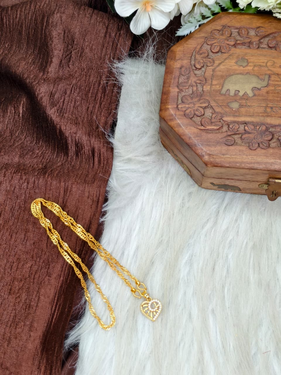 ✨ Elegant 1 Gram Gold-Plated Women’s Chain | 18 Inch Lightweight Necklace Model-14 ✨