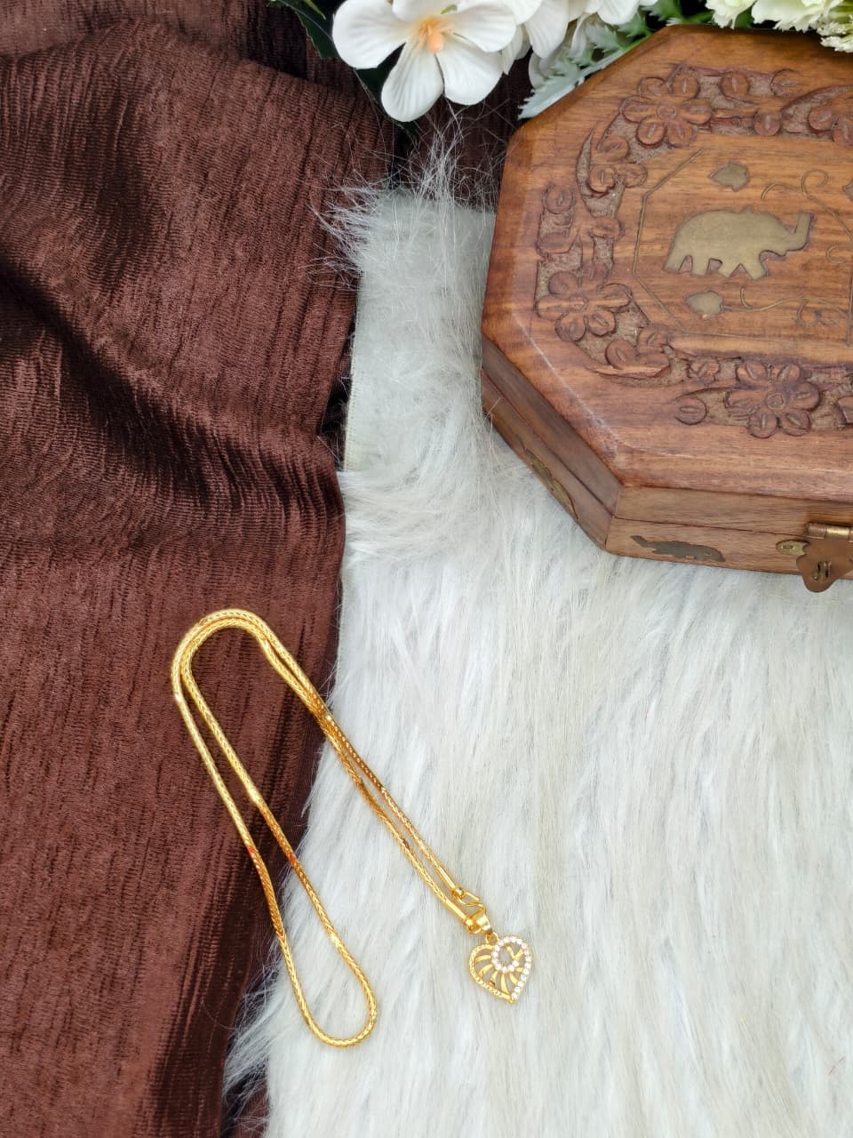 ✨ Elegant 1 Gram Gold-Plated Women’s Chain | 18 Inch Lightweight Necklace ✨