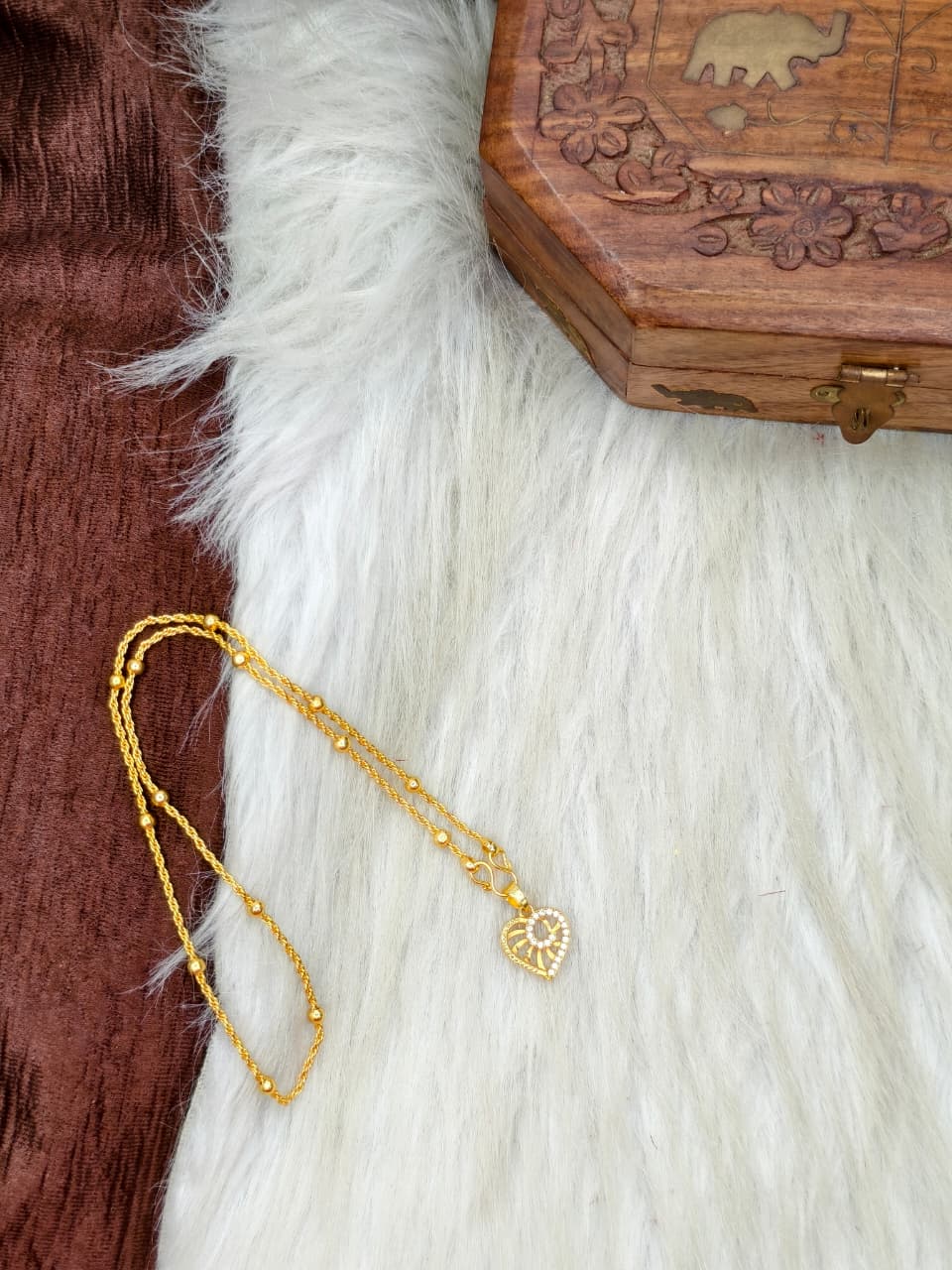 ✨ Elegant 1 Gram Gold-Plated Women’s Chain | 18 Inch Lightweight Necklace Model-19 ✨