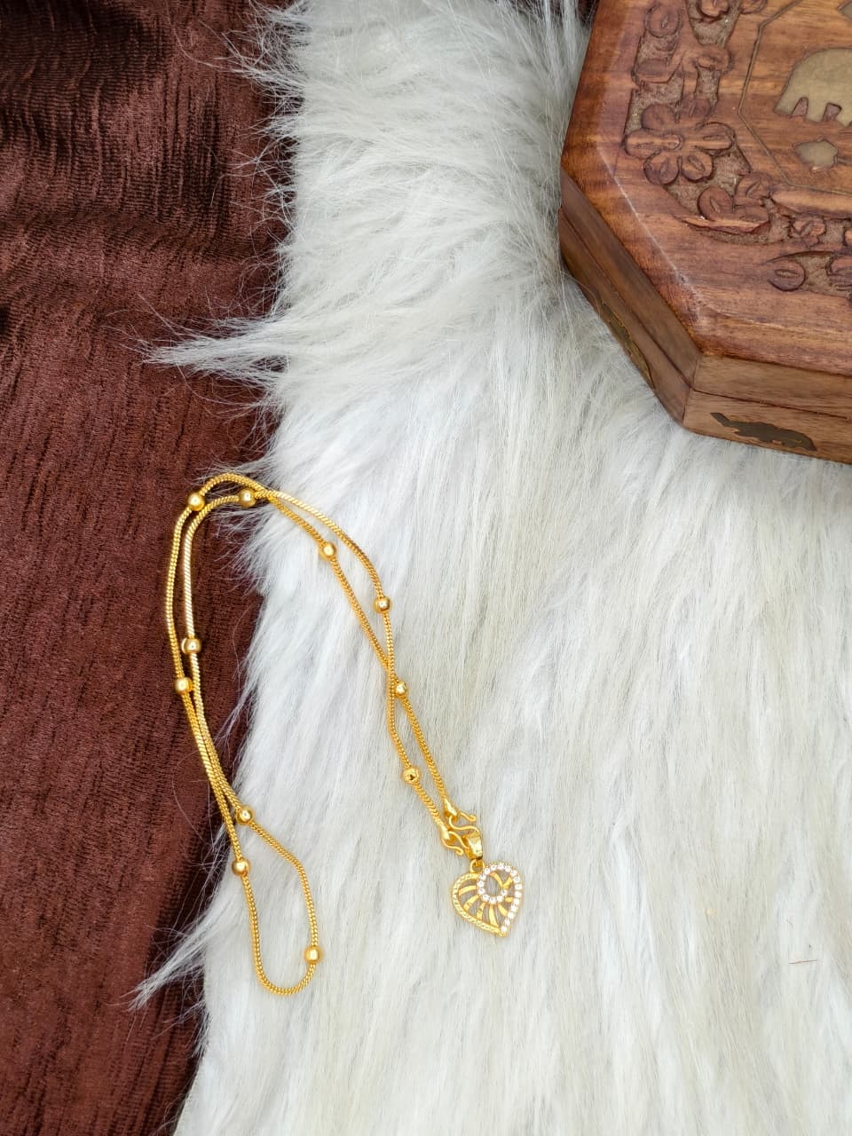 ✨ Elegant 1 Gram Gold-Plated Women’s Chain | 18 Inch Lightweight Necklace Model-18 ✨