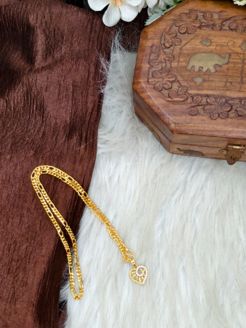 ✨ Elegant 1 Gram Gold-Plated Women’s Chain | 18 Inch Lightweight Necklace Model-12 ✨