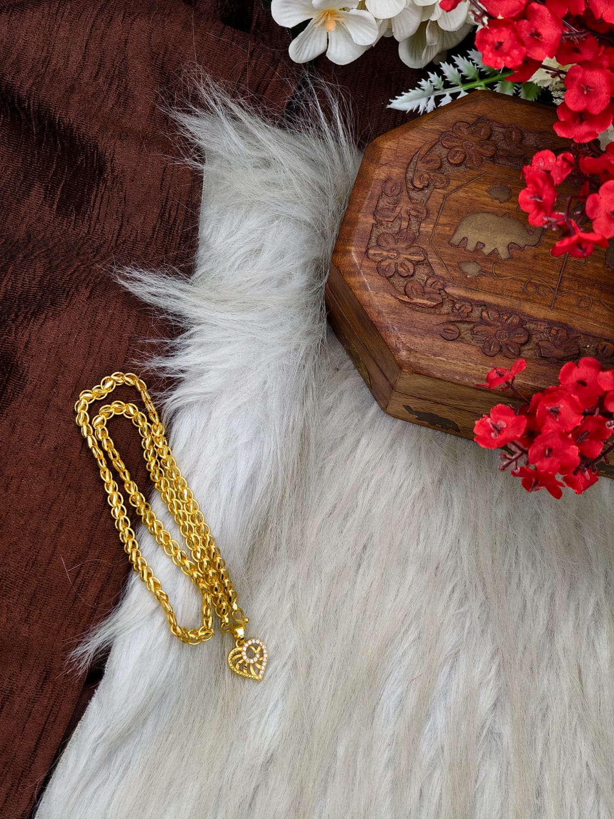 ✨ Elegant 1 Gram Gold-Plated Women’s Chain | 18 Inch Lightweight Necklace Model-25 ✨