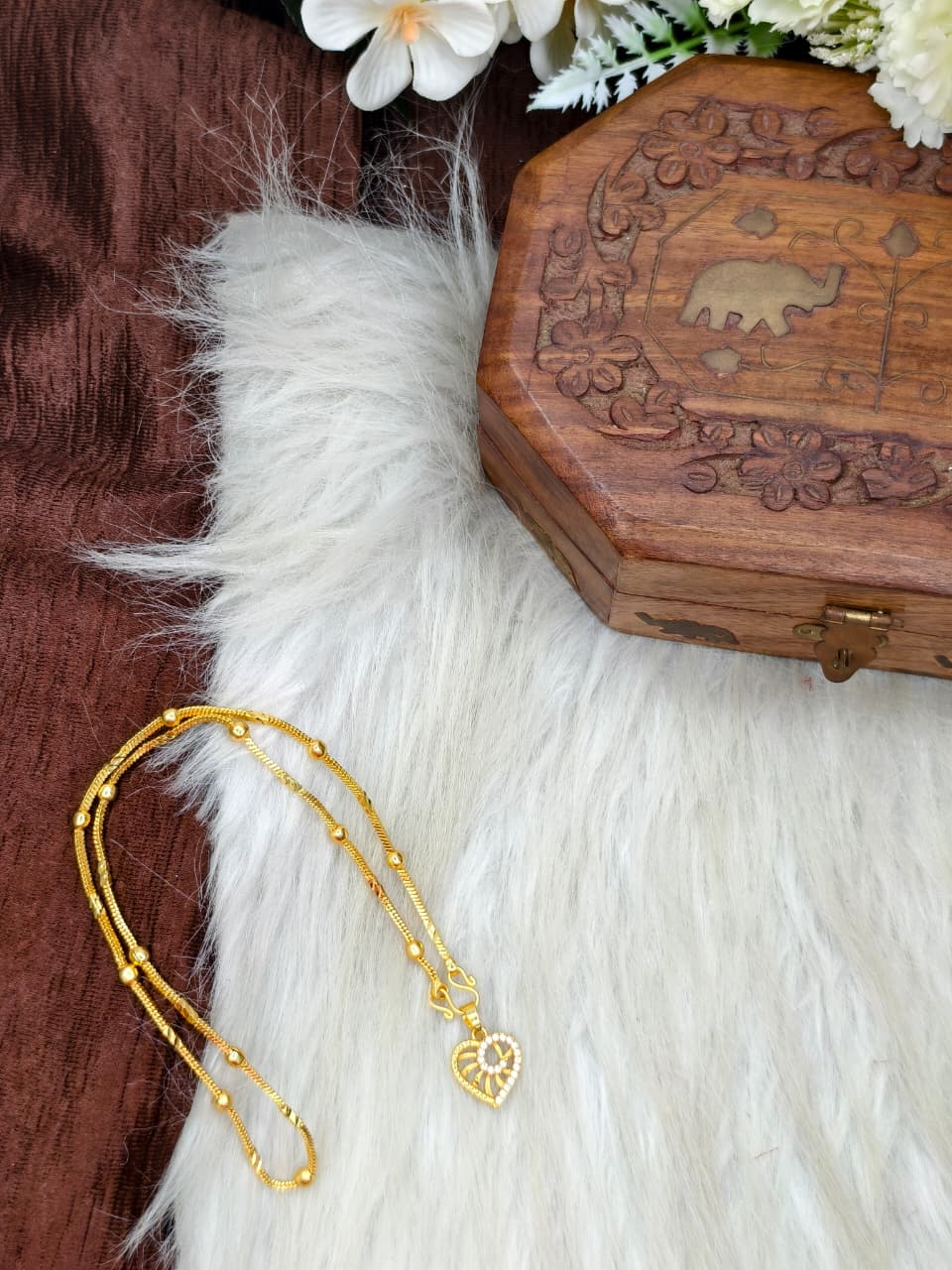 ✨ Elegant 1 Gram Gold-Plated Women’s Chain | 18 Inch Lightweight Necklace Model-17 ✨