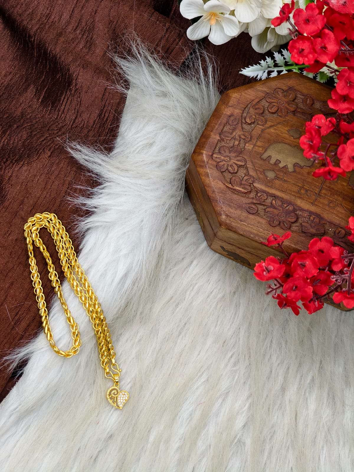 ✨ Elegant 1 Gram Gold-Plated Women’s Chain | 18 Inch Lightweight Necklace Model-25 ✨