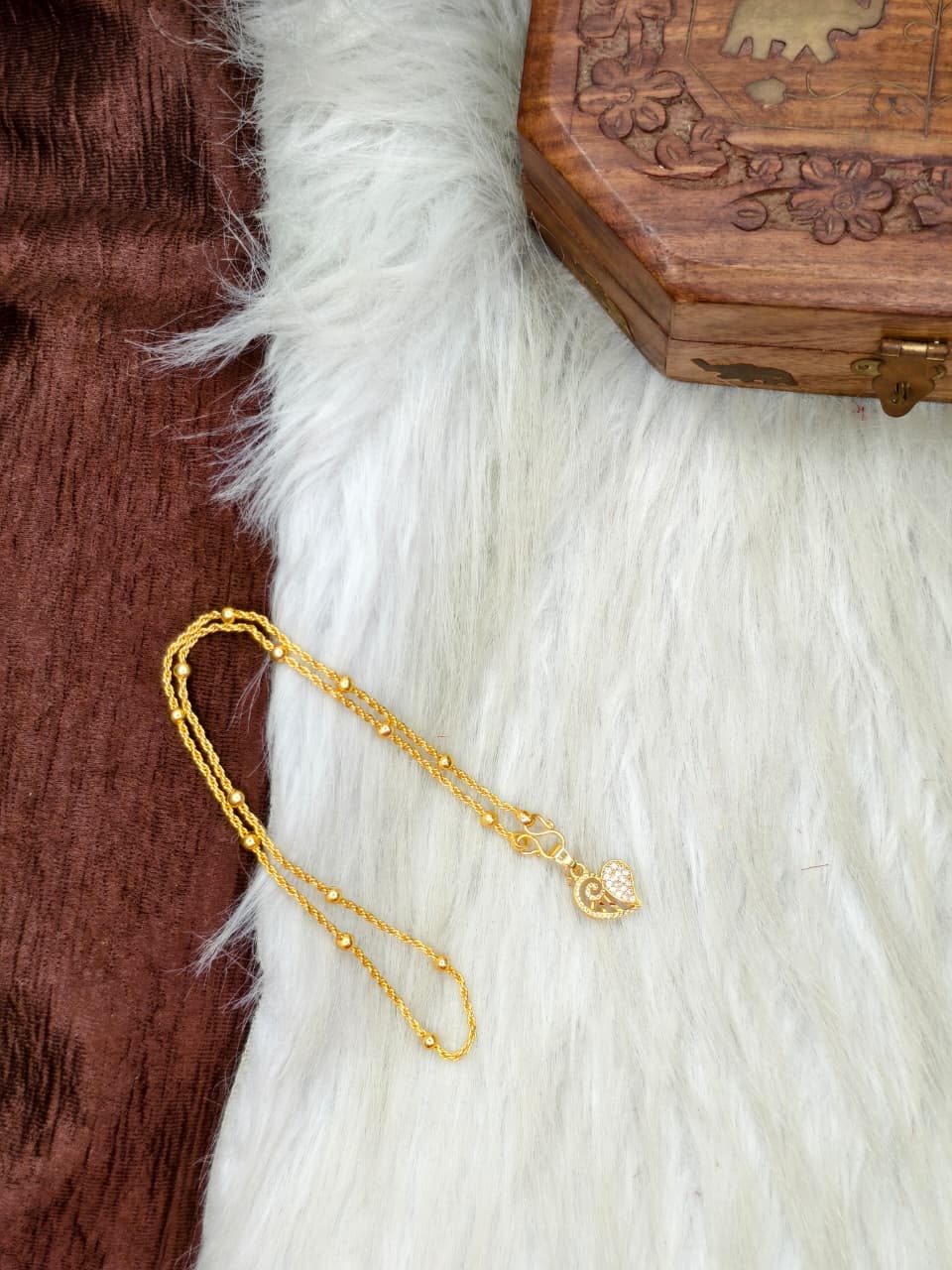 ✨ Elegant 1 Gram Gold-Plated Women’s Chain | 18 Inch Lightweight Necklace Model-19 ✨