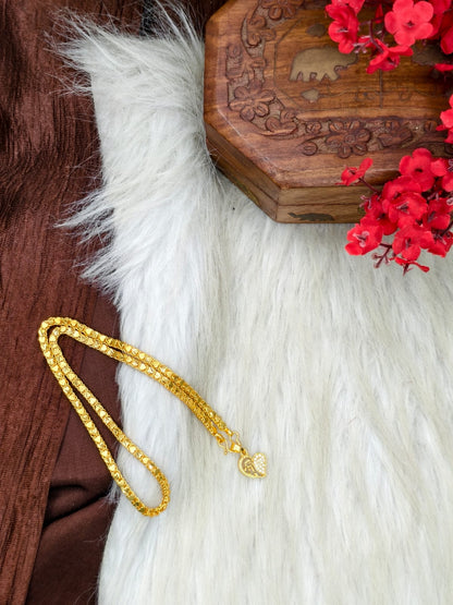 ✨ Elegant 1 Gram Gold-Plated Women’s Chain | 18 Inch Lightweight Necklace Model-24 ✨