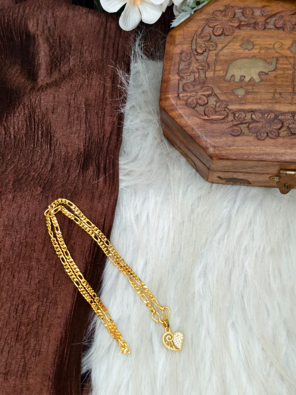 ✨ Elegant 1 Gram Gold-Plated Women’s Chain | 18 Inch Lightweight Necklace Model-12 ✨