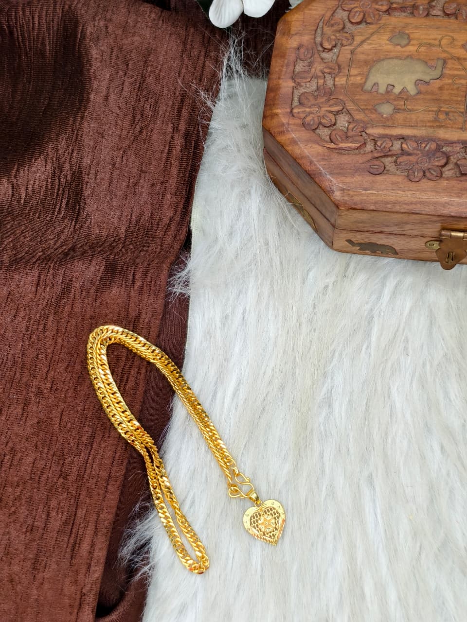 ✨ Elegant 1 Gram Gold-Plated Women’s Chain | 18 Inch Lightweight Necklace Model-9 ✨