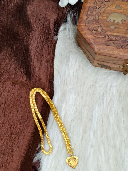 ✨ Elegant 1 Gram Gold-Plated Women’s Chain | 18 Inch Lightweight Necklace Model-24 ✨