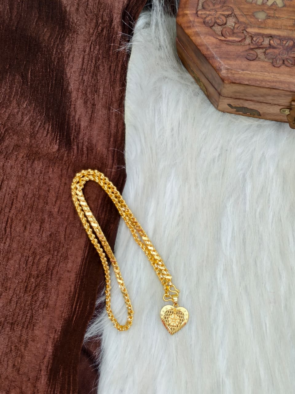 ✨ Elegant 1 Gram Gold-Plated Women’s Chain | 18 Inch Lightweight Necklace Model-23 ✨