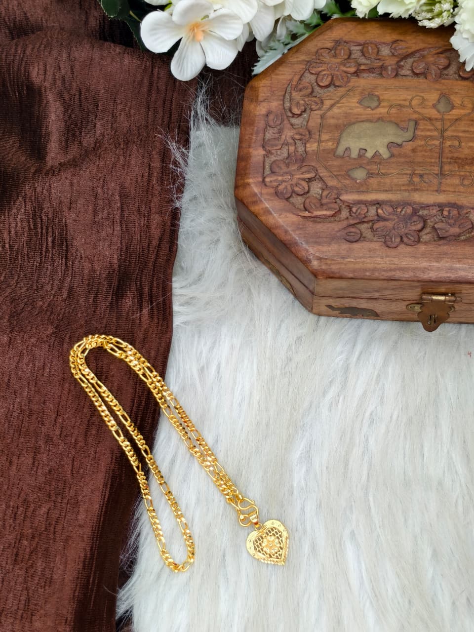 ✨ Elegant 1 Gram Gold-Plated Women’s Chain | 18 Inch Lightweight Necklace Model-12 ✨