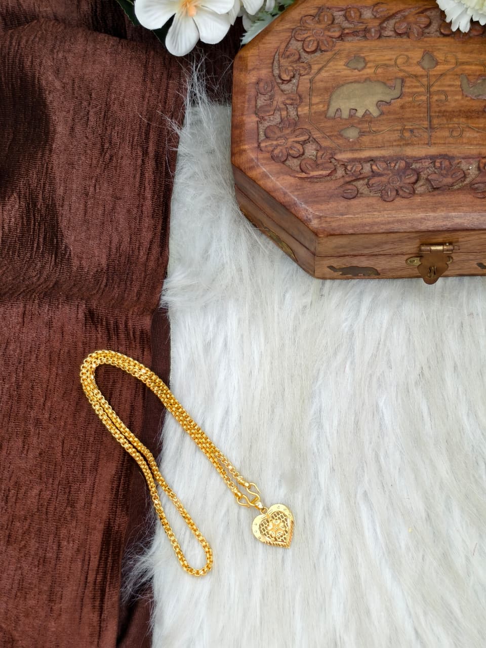 ✨ Elegant 1 Gram Gold-Plated Women’s Chain | 18 Inch Lightweight Necklace ✨