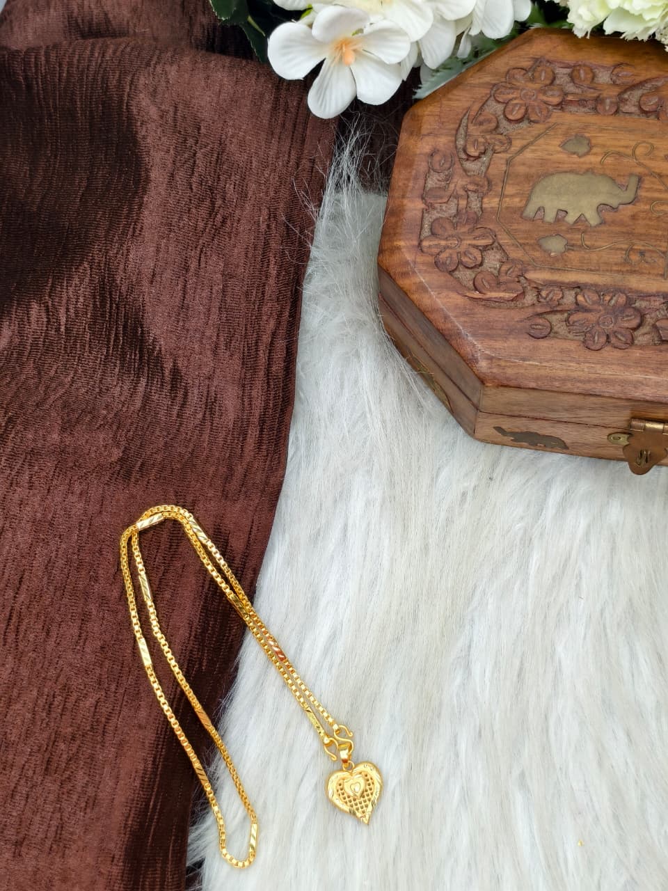 ✨ Elegant 1 Gram Gold-Plated Women’s Chain | 18 Inch Lightweight Necklace Model-8 ✨