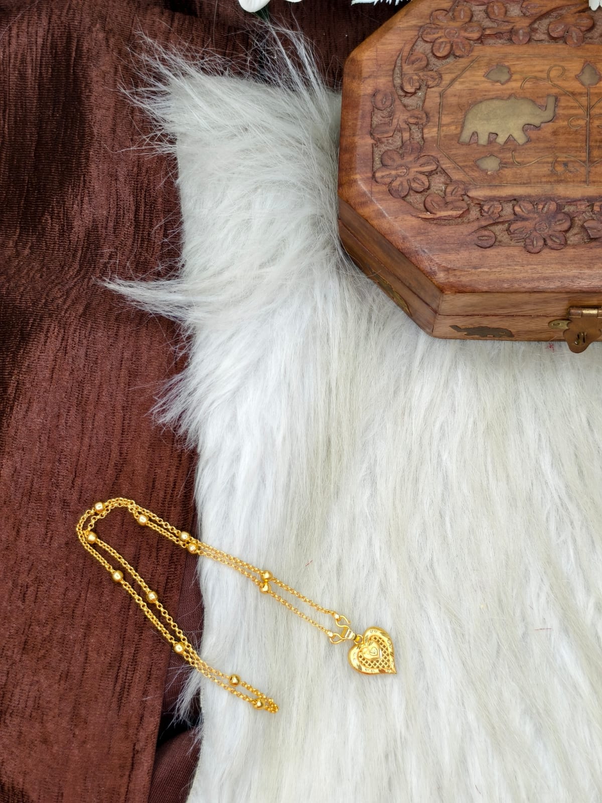 ✨ Elegant 1 Gram Gold-Plated Women’s Chain | 18 Inch Lightweight Necklace Model-20 ✨