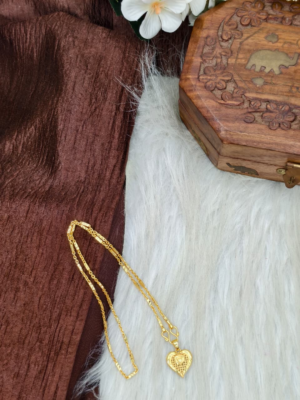 ✨ Elegant 1 Gram Gold-Plated Women’s Chain | 18 Inch Lightweight Necklace Model-6 ✨