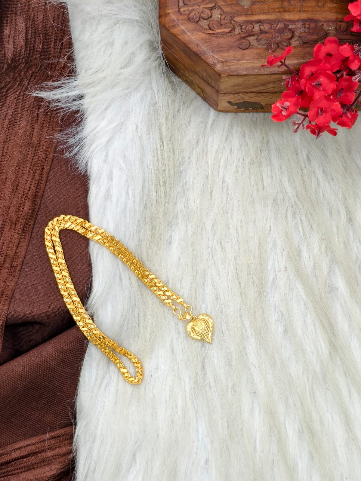 ✨ Elegant 1 Gram Gold-Plated Women’s Chain | 18 Inch Lightweight Necklace Model-23 ✨