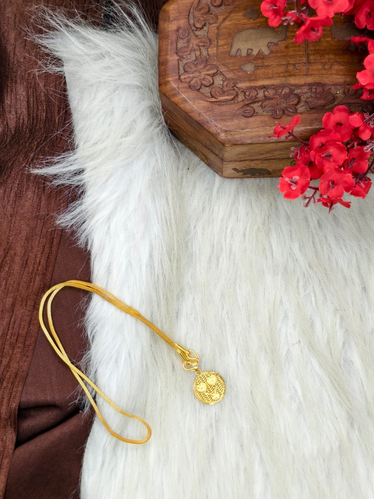 ✨ Elegant 1 Gram Gold-Plated Women’s Chain | 18 Inch Lightweight Necklace Model-1 ✨