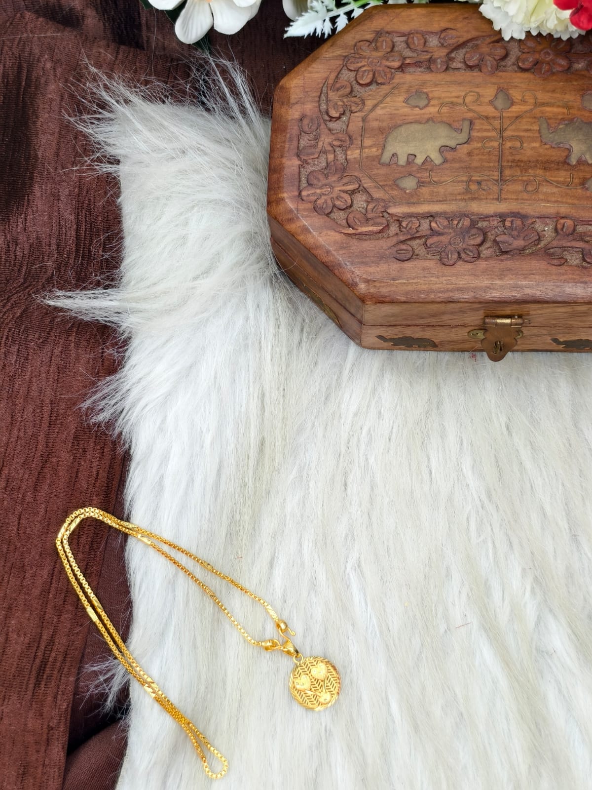 ✨ Elegant 1 Gram Gold-Plated Women’s Chain | 18 Inch Lightweight Necklace Model-21 ✨