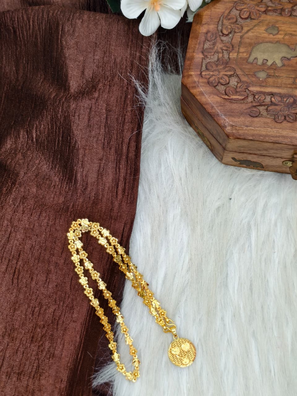 ✨ Elegant 1 Gram Gold-Plated Women’s Chain | 18 Inch Lightweight Necklace ✨