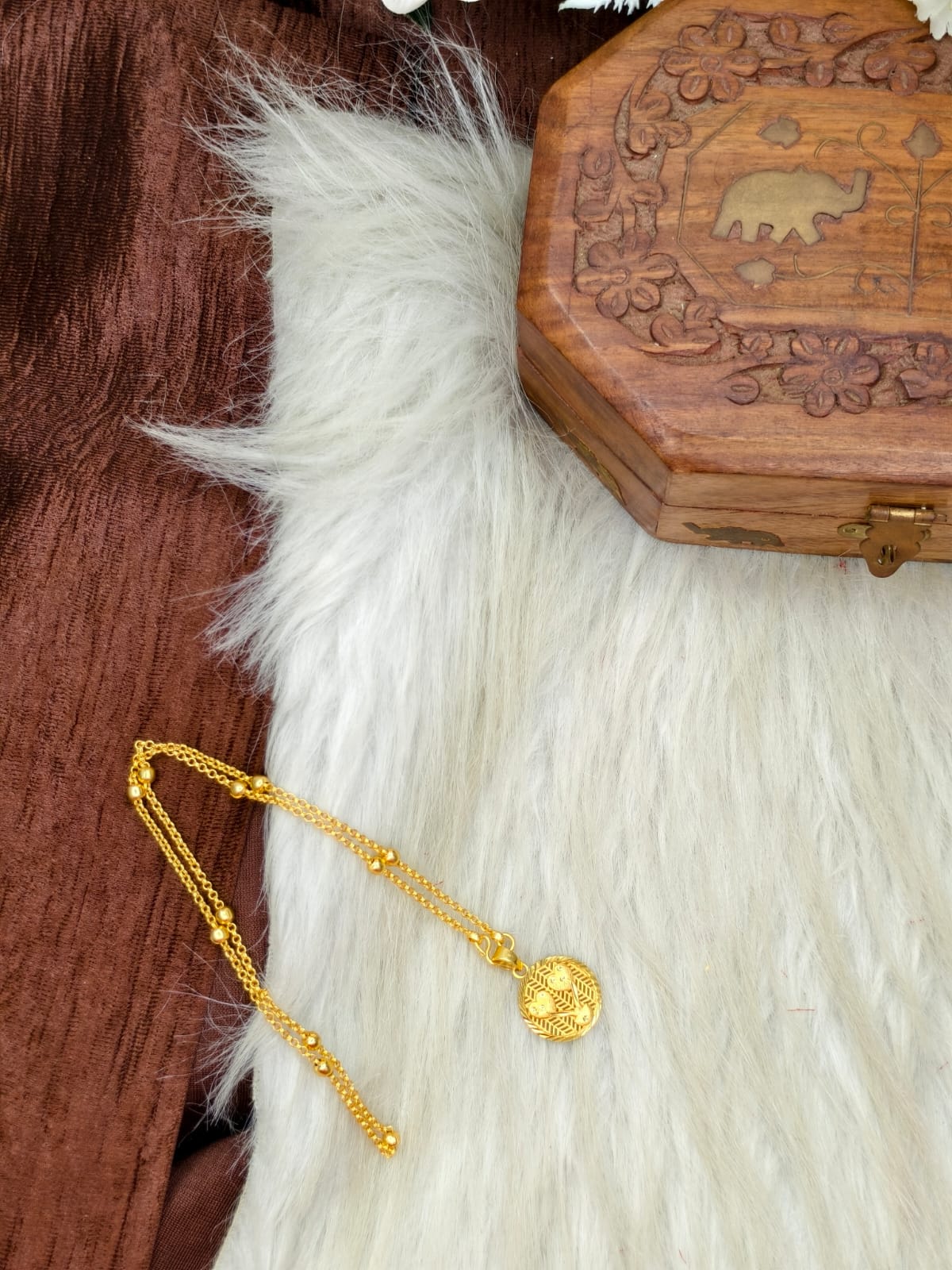 ✨ Elegant 1 Gram Gold-Plated Women’s Chain | 18 Inch Lightweight Necklace Model-20 ✨