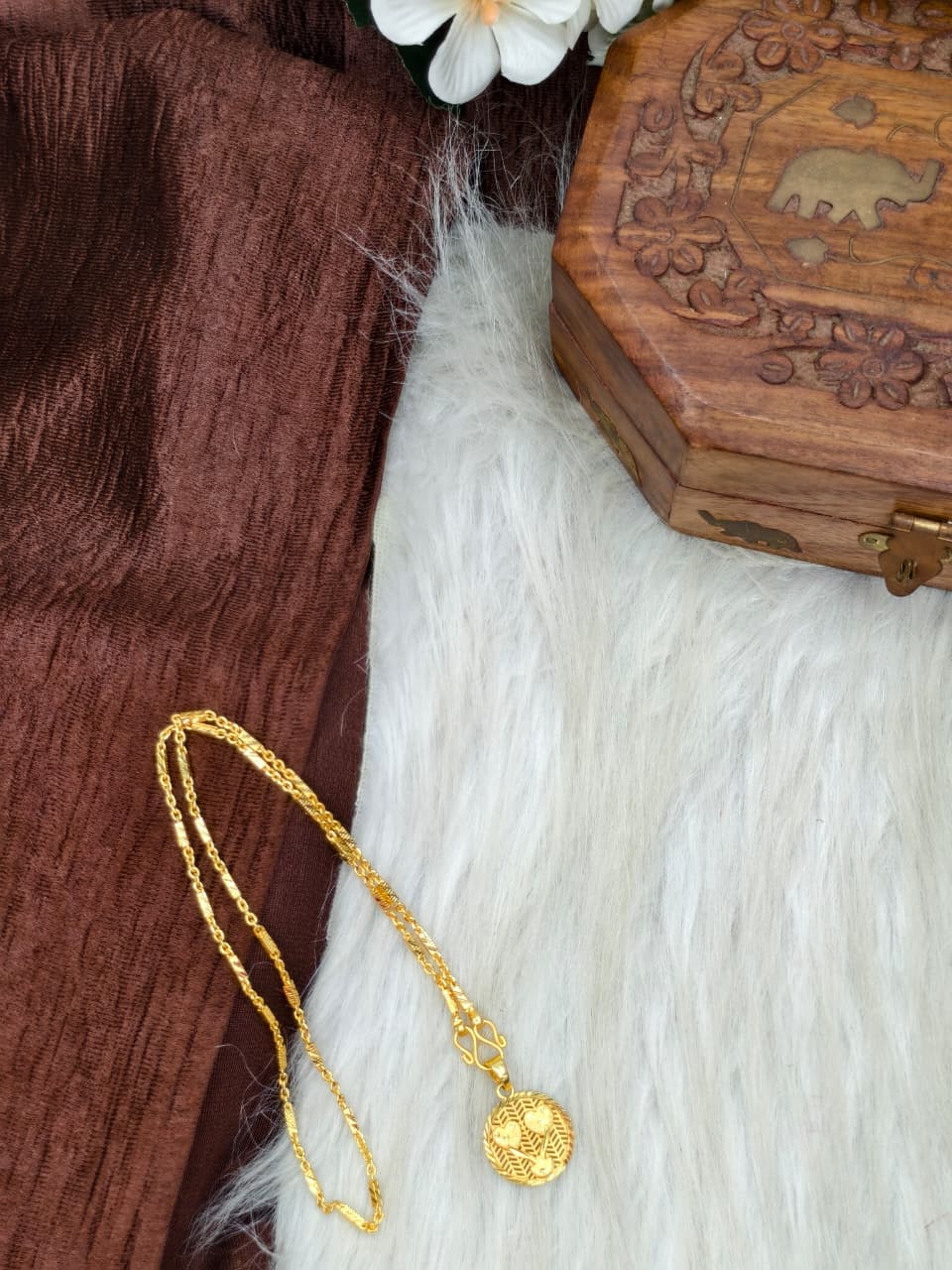 ✨ Elegant 1 Gram Gold-Plated Women’s Chain | 18 Inch Lightweight Necklace Model-6 ✨