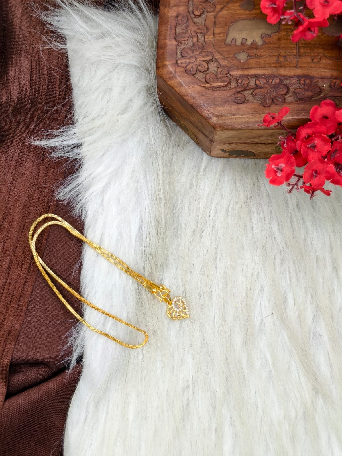 ✨ Elegant 1 Gram Gold-Plated Women’s Chain | 18 Inch Lightweight Necklace Model-1 ✨