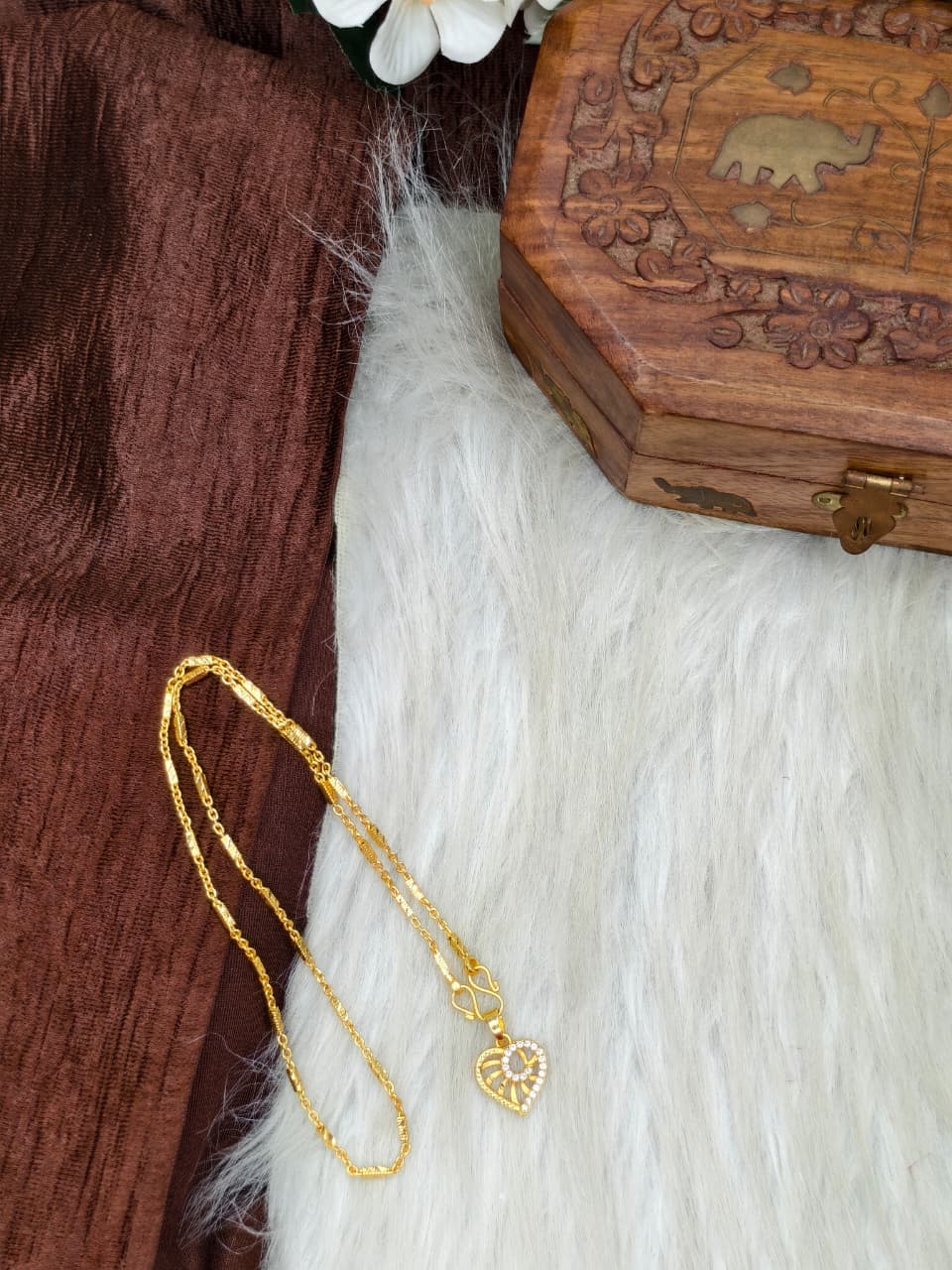 ✨ Elegant 1 Gram Gold-Plated Women’s Chain | 18 Inch Lightweight Necklace Model-6 ✨