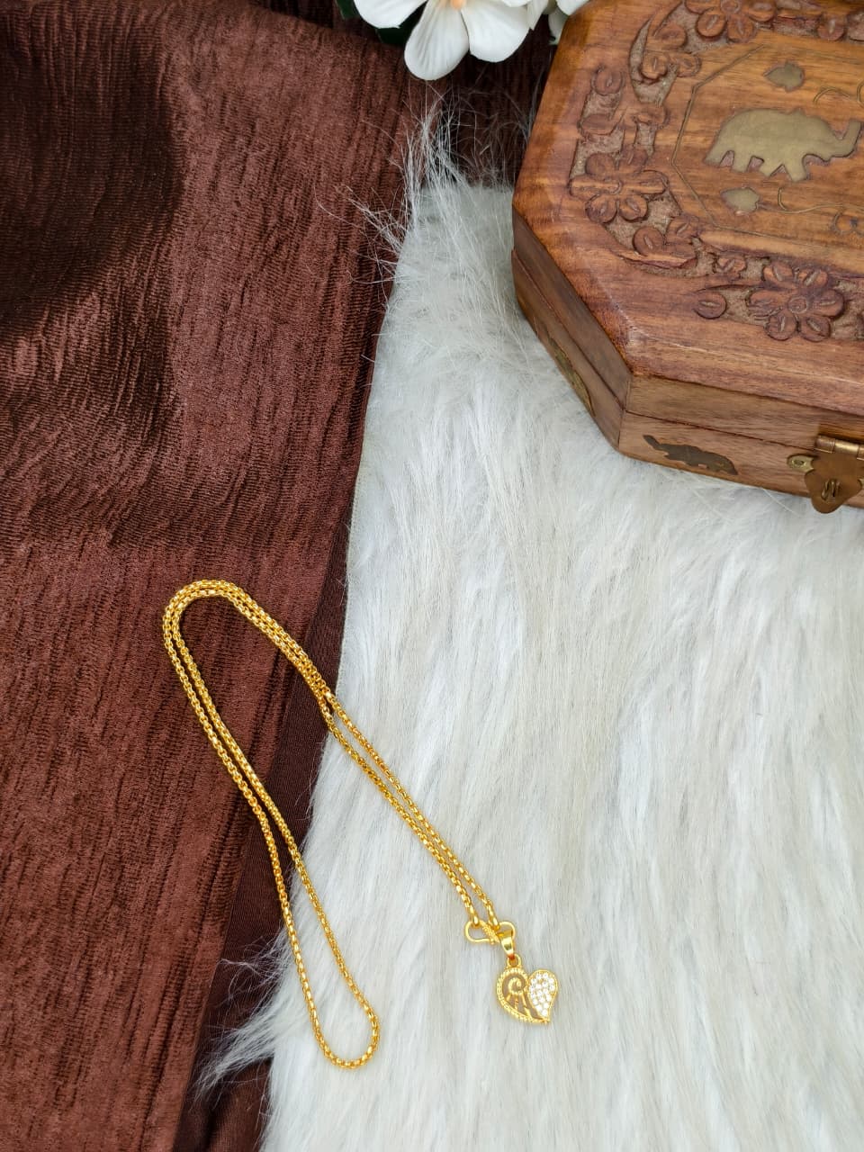✨ Elegant 1 Gram Gold-Plated Women’s Chain | 18 Inch Lightweight Necklace Model-7 ✨
