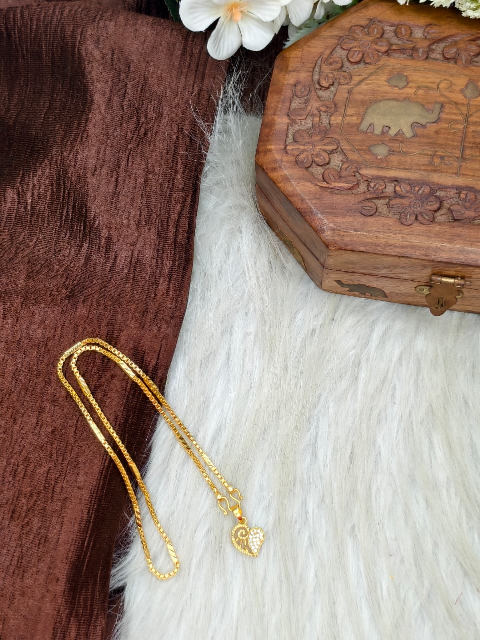 ✨ Elegant 1 Gram Gold-Plated Women’s Chain | 18 Inch Lightweight Necklace Model-8 ✨