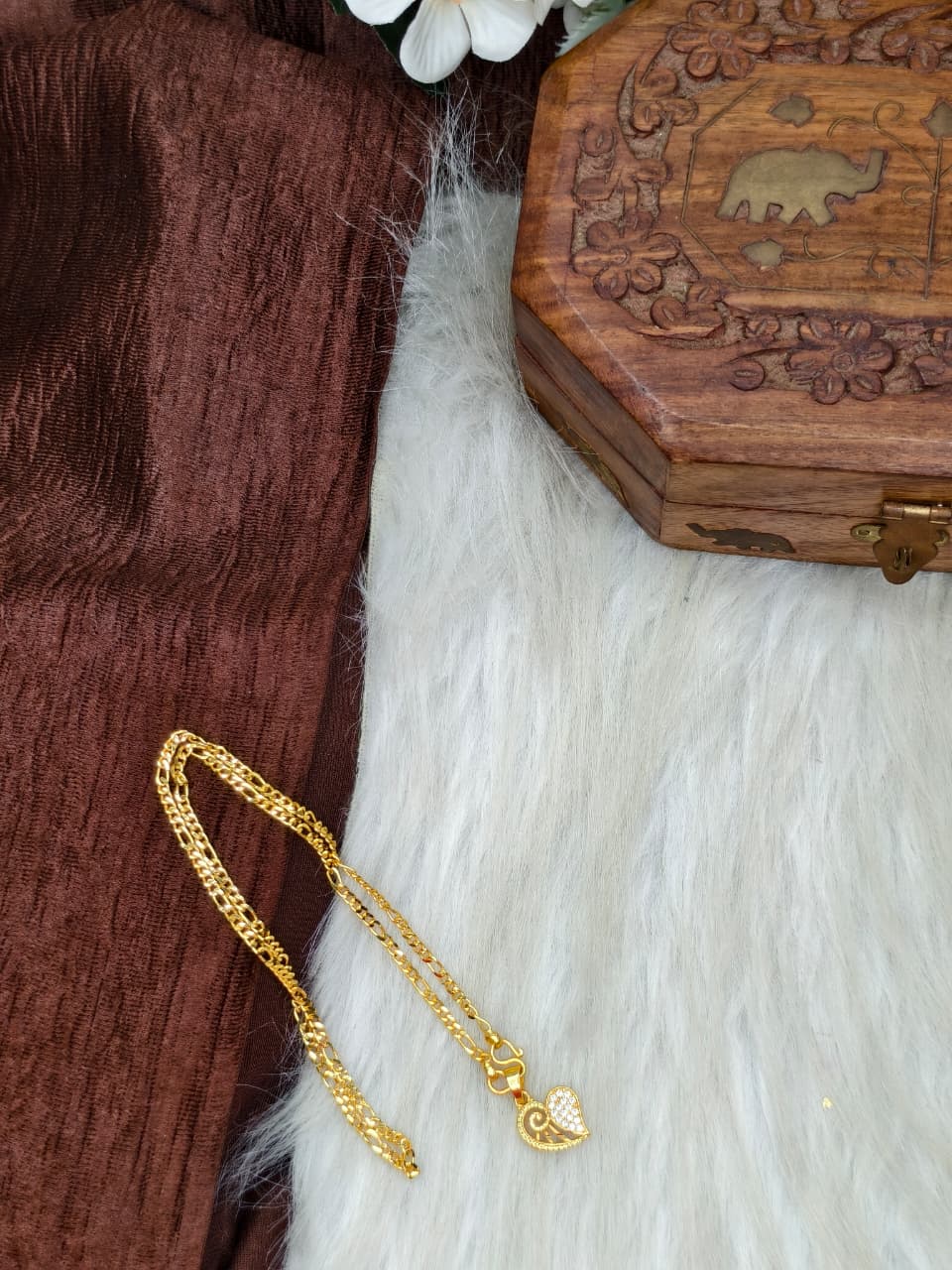 ✨ Elegant 1 Gram Gold-Plated Women’s Chain | 18 Inch Lightweight Necklace ✨