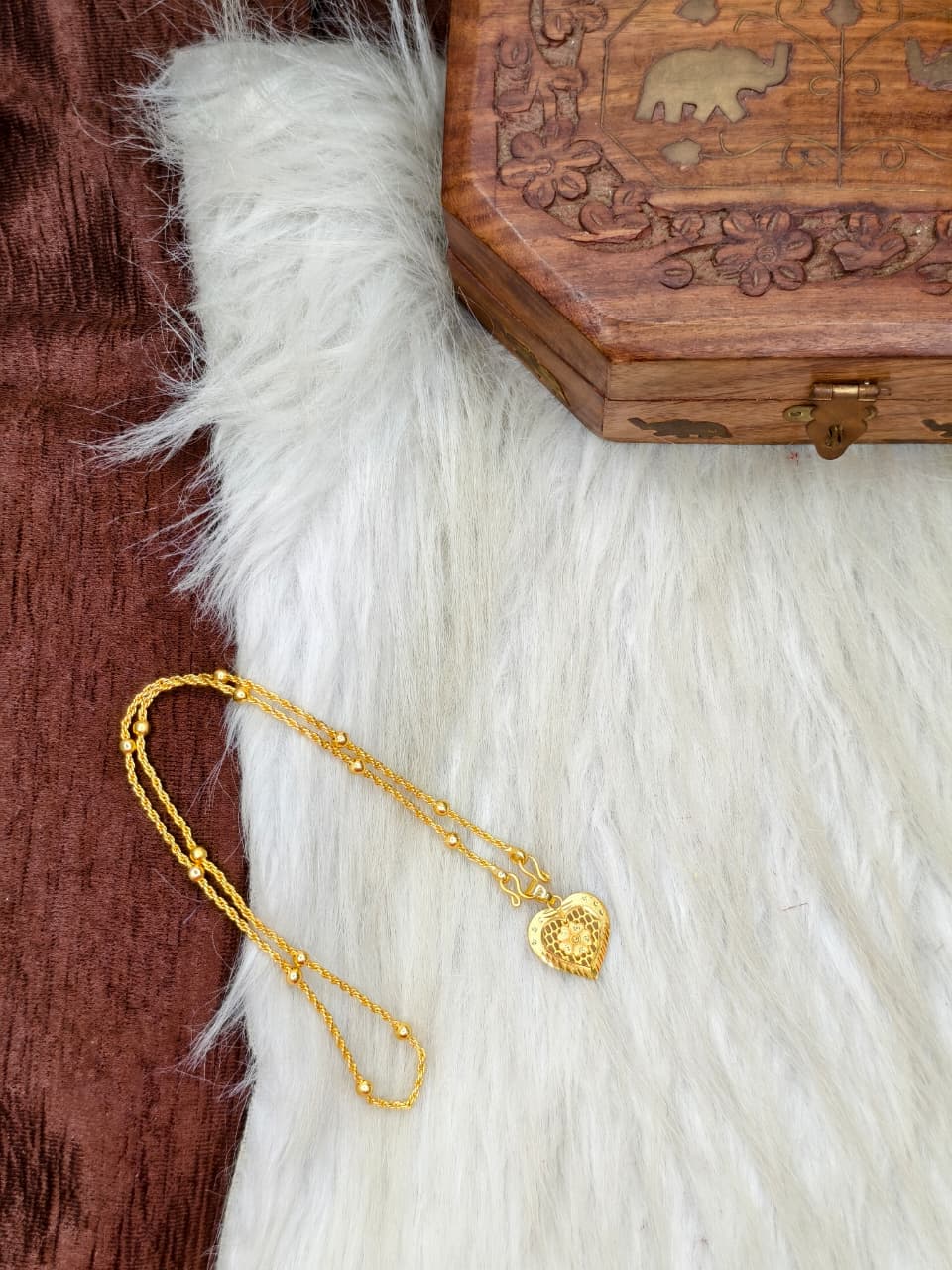 ✨ Elegant 1 Gram Gold-Plated Women’s Chain | 18 Inch Lightweight Necklace Model-19 ✨